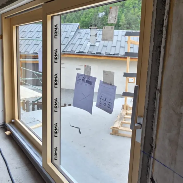 Baie coulissante, intérieur bois — Agence Firma